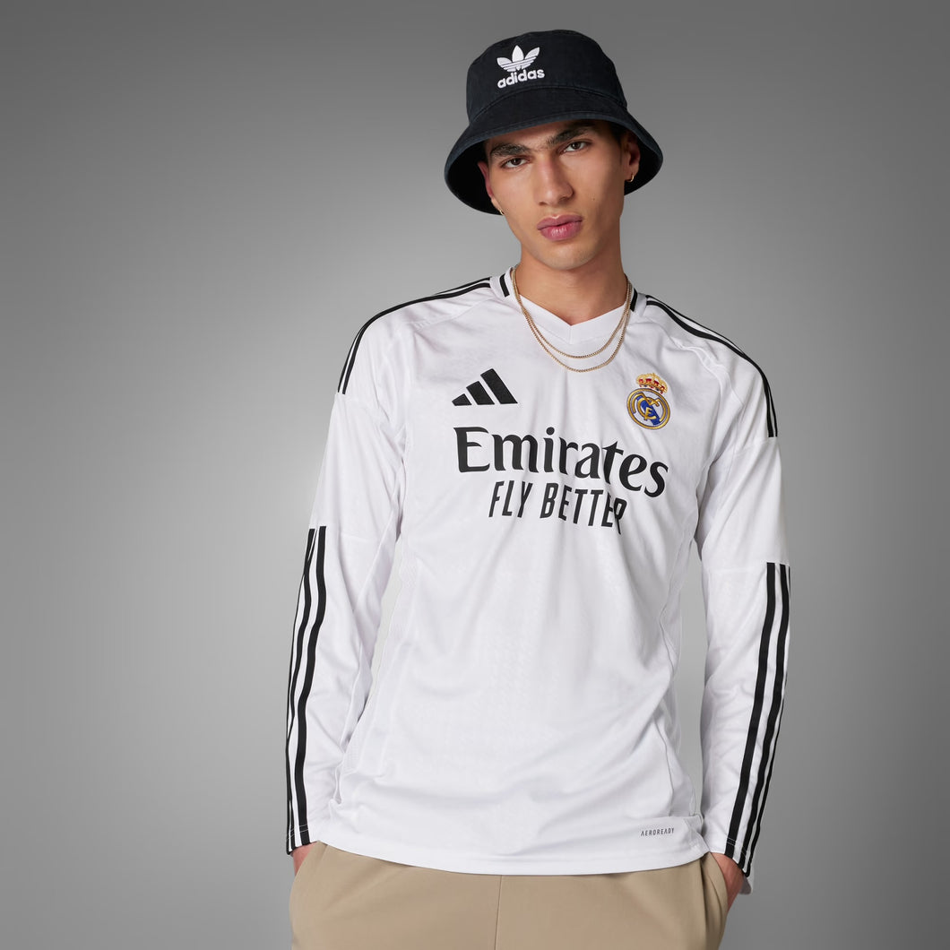 adidas Men's Real Madrid 24/25 Long Sleeve Home Jersey