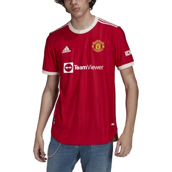 adidas Manchester United 21/22 Home Authentic Jersey - Red