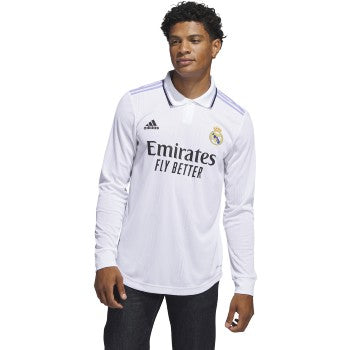 adidas Men's Real Madrid 22/23 Authentic LS Home Jersey